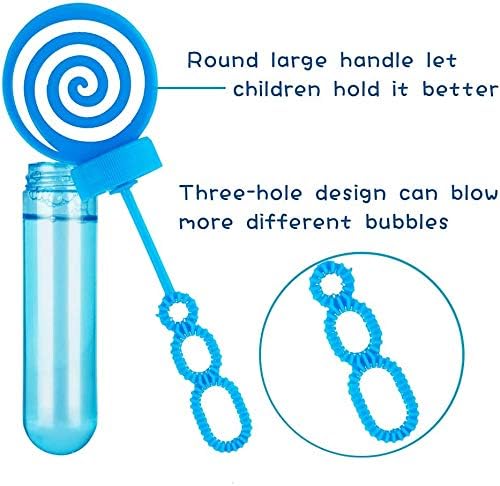 Kyrieval 24 pcs Mini Bubble Wand Set 4 Colors Party Favors Toy for Kids Birthday Party Gift