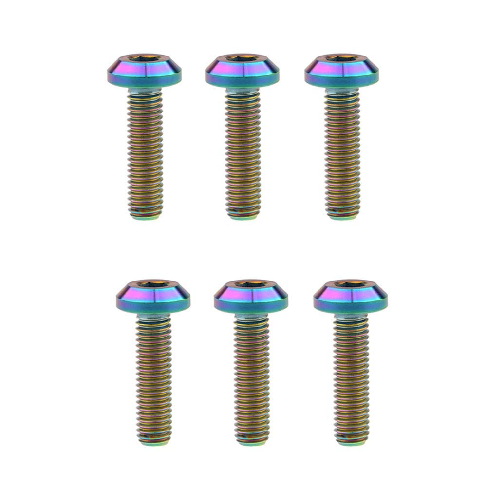 Vis tête hexagonale titane M8x30 lot de 6 boulons Rainbow pour fixation solide