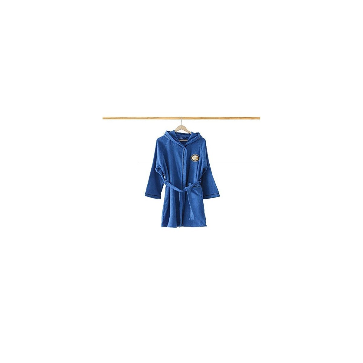 Accappatoio Ufficiale FC Internazionale Per Bambini – Micro Spugna 100% Cotone, Con Cappuccio, Colori Nero/Azzurro, Taglie 4-14 Anni - 3