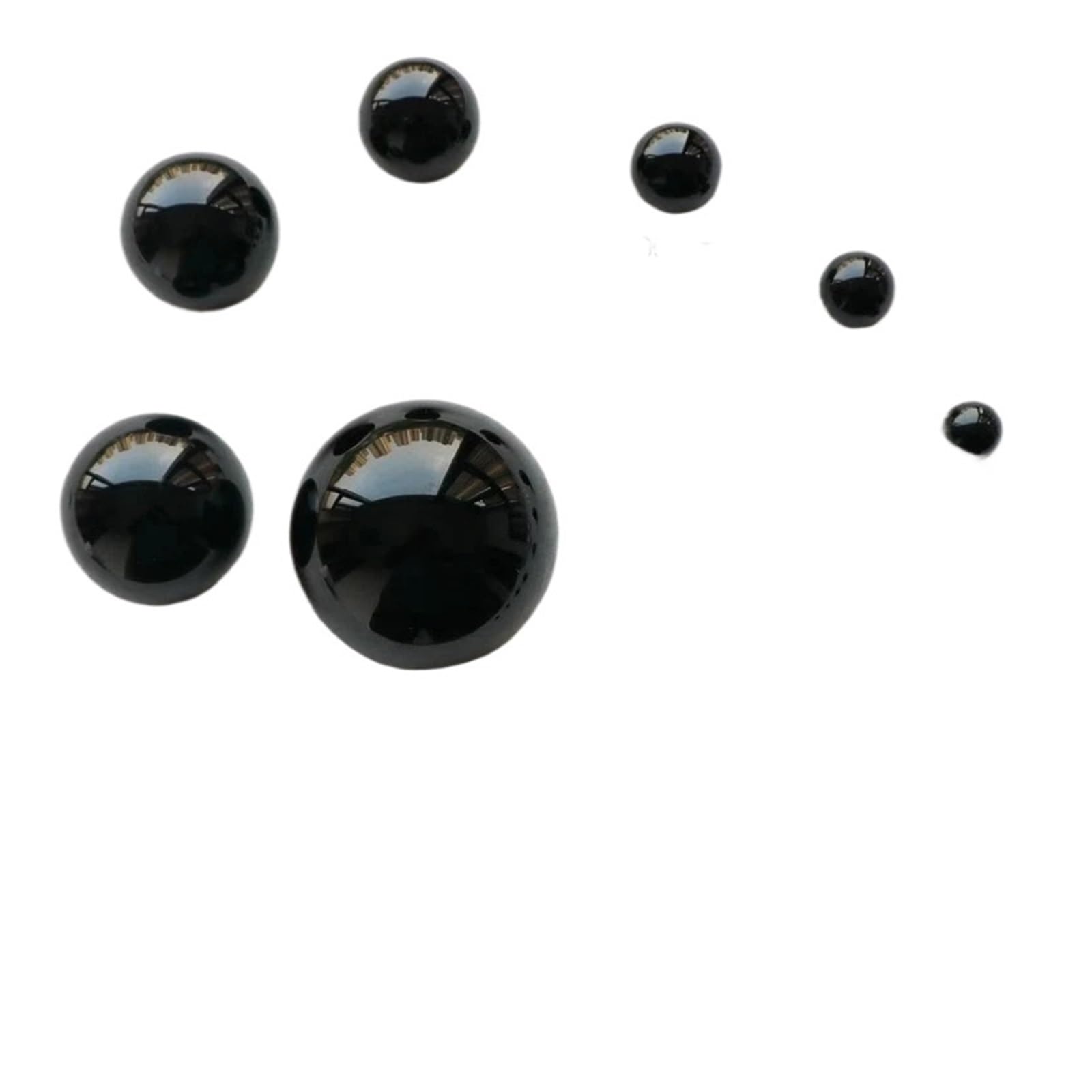 1–90 Stück Durchmesser 1–100 mm schwarze Glaskugeln, massive Kugeln/Lochkugeln, Aquariumkugel, dekorative Kugel, Bastelornament, 2/2,5/3/4/5/6/8/10/12–90(No Hole,100mm - 1pcs)