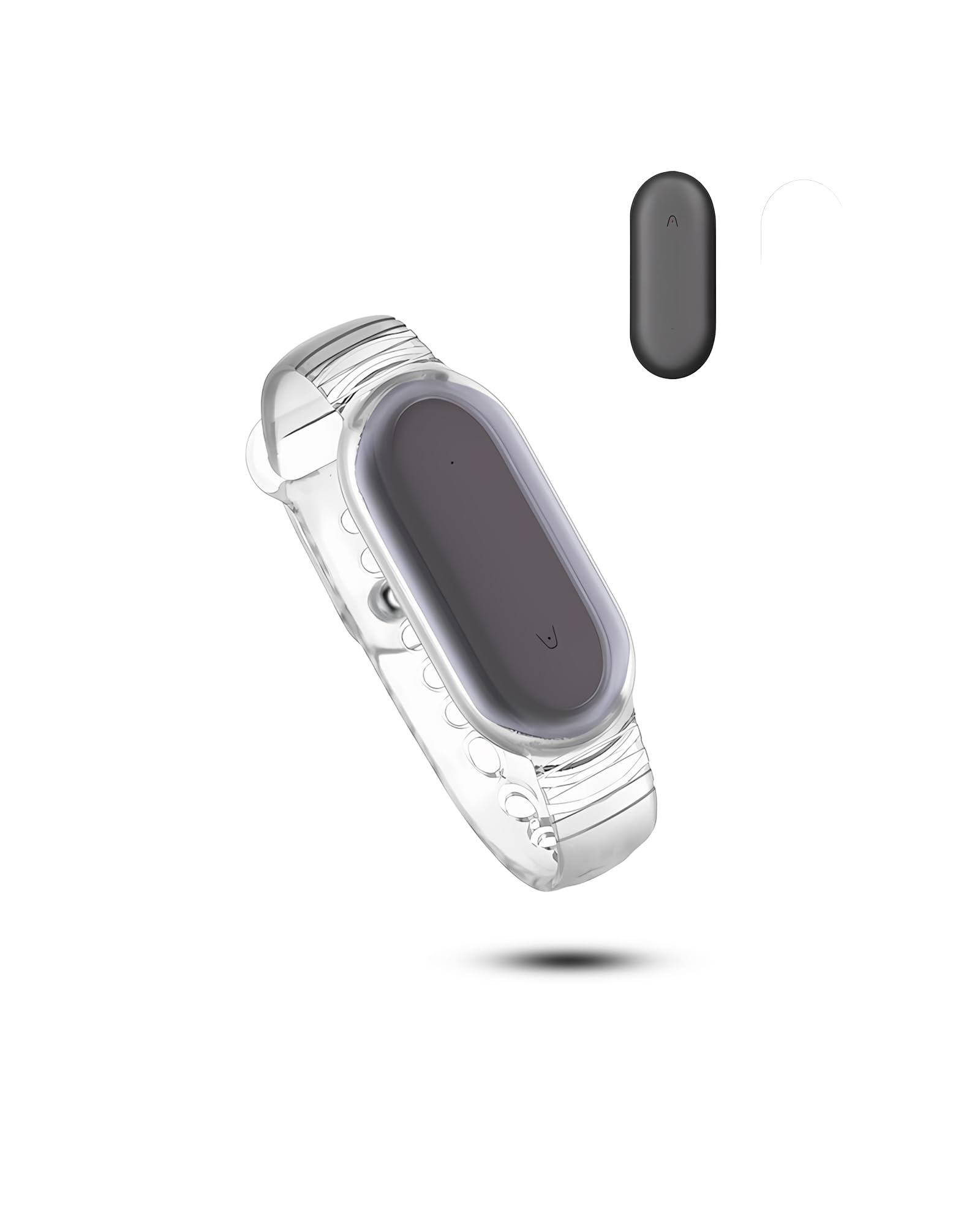 Tpu Band Strap for PLAUD NotePin VoiceRecorder,daunke Full Protection Cover,Scratch-Resistant,Shockproof,Waterproof,Comfortable（Transparent）