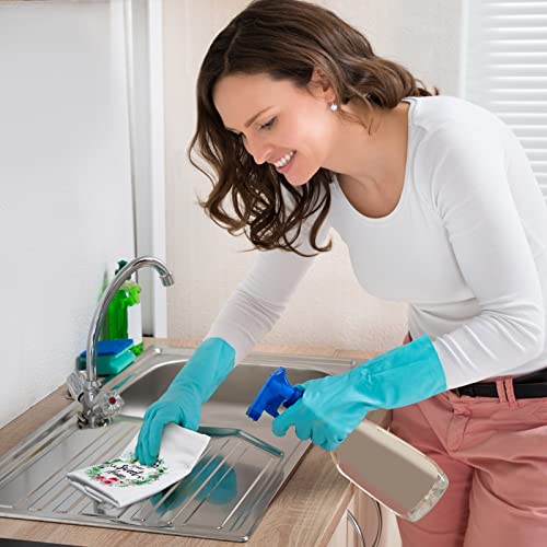 4 Pcs Kitchen Towels For Spring Summer Buffalo Plaid Kitchen Dish Towels Truck Floral Bloom Home Sweet Decorative Farmhouse Towels Bathroom Hand Towels For Mother's Day Housewarming Gift #TOP6