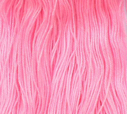 Image of M.G 3 ply Pink (300 gm) Wool Hank Hand Knitting Wool /Art Craft Soft Fingering Crochet Hook Yarn, Needle Knitting Yarn Thread Dyed