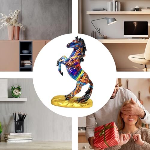 Décoration de chambre avec statuette abstraite de cheval moderne