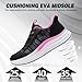 Women's Orthopedic Sneakers: Comfort Plantar Fasciitis Heel Spurs High Arch Orthotic Pain Relief Athletic Sneakers, Supportive Training Fashionable Wear Leisure Running Shoes Black Size 8