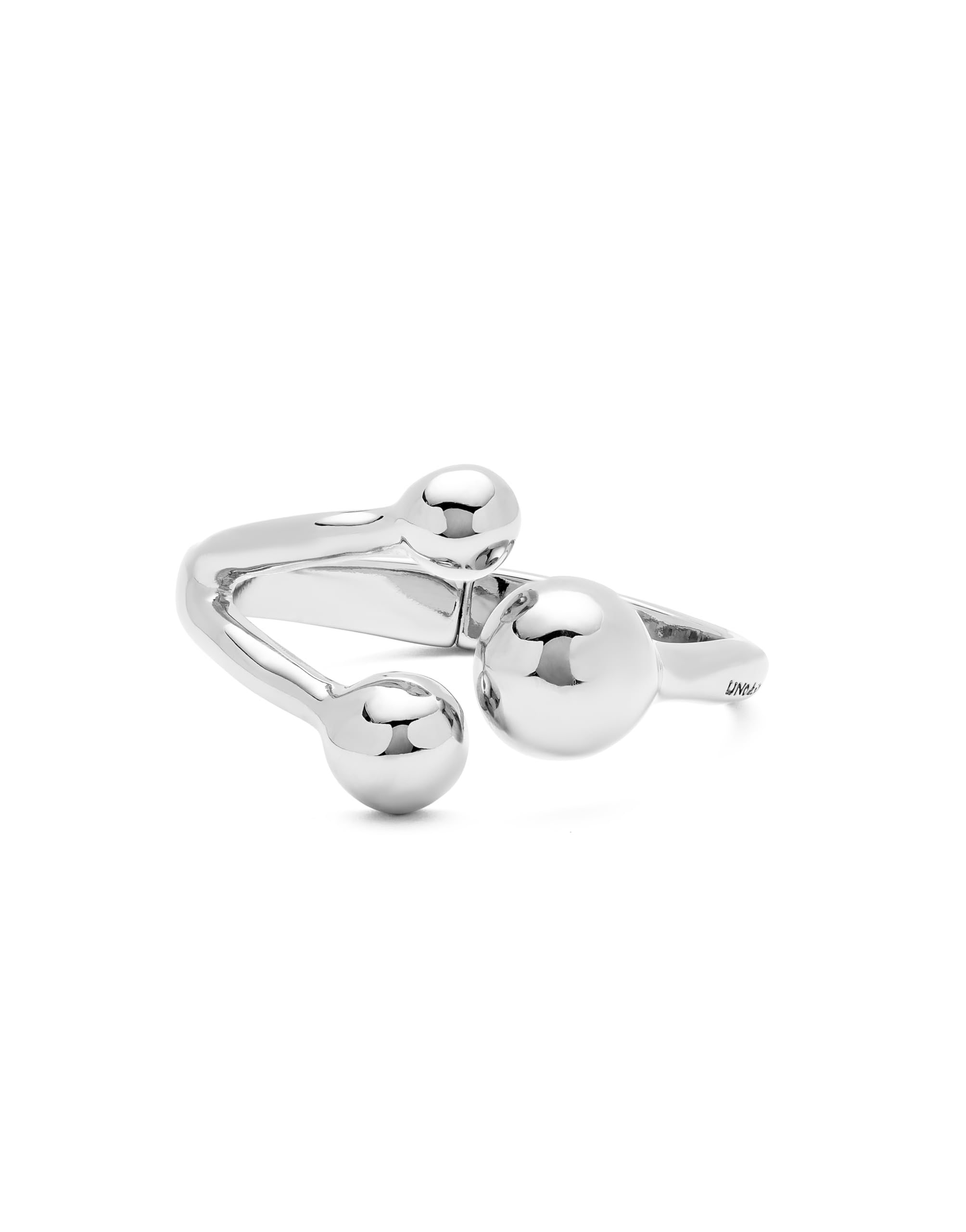 Uno de 50 | Rigid Three Ball Bracelet Silver Plated in Sterling Silver Handmade Jewellery Made in Spain X-Large Silver No Gemstone, X-Large, Silver, No Gemstone