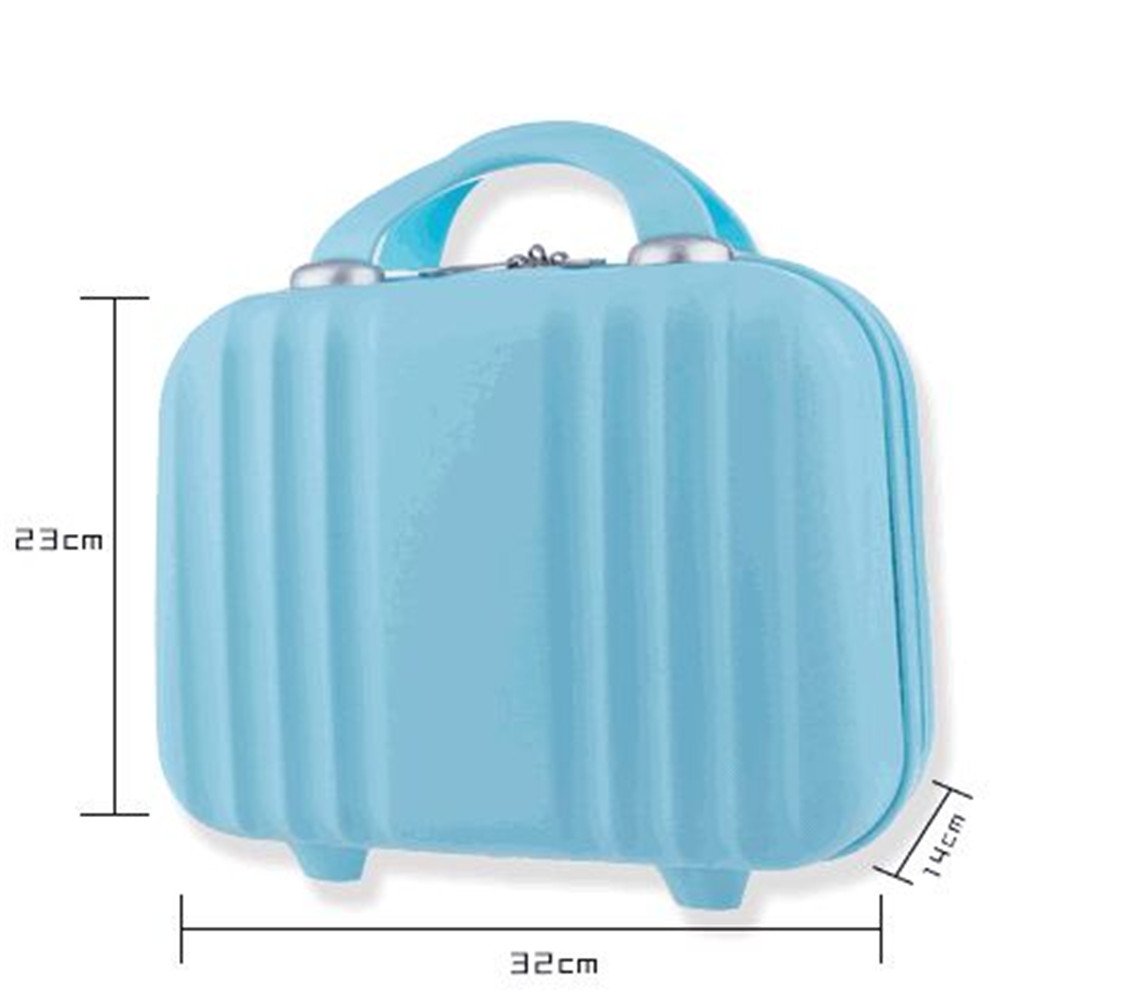 Bilateral Stripe Typ ABS Polychrome Mini Travel Luggage for Princess Girls Or Women Lady (Rose Gold)