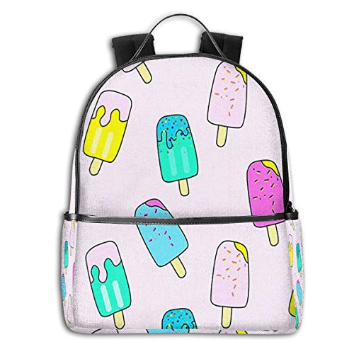 Preisvergleich Produktbild Schulrucksack Schultaschen Mädchen Teenager Rucksack Schultasche Schulrucksäcke wasserdichte Backpack für Damen Herren Geeignet für 14 Zoll Notebook EIS Funky Pink unter dem Motto