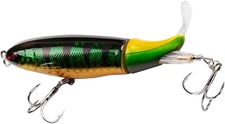 Fishing Lure for Bass, Top Water Fishing Lures with Floating Rotating, Unique Topwater Fishing Lure, Top Water Lures with Hook for Freshwater and Saltwate