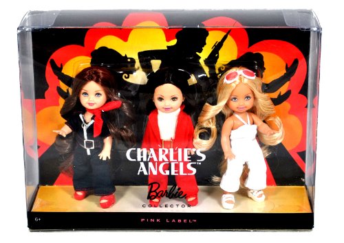 Mattel Year 2009 Barbie Pink Label Collector Series 3 Pack 4-1/2 Inch Doll Gift Set - Sabrina, Jill and Kelly as CHARLIE's ANGELS (N6583)