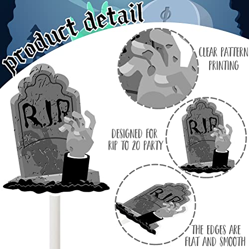 36Pcs Rip My Twenties Cupcake Toppers Happy 30Th Birthday Party Decorations Black Death To My 20S Cake Picks For 30Th Theme Birthday Party Supplies #TOP3