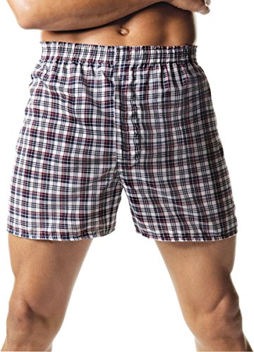 Hanes Men's 2-Pack Inside Exposed Waistband Woven Boxers