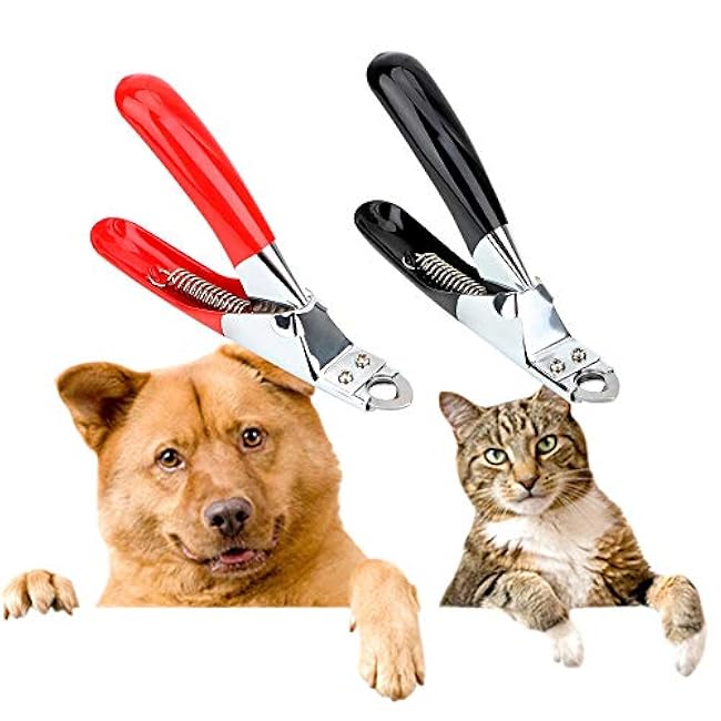 Pet Nail Clipper Pet Products Claw Scissors Stainless Steel Pet Nail Clippers Trimmer Cat Grooming Cat Supplies Cutter 2Pcs Black-jr6LmOAd
