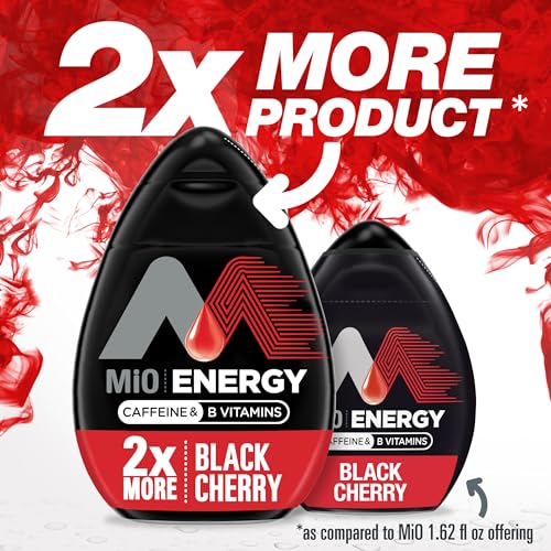 Image of MiO Energy Black Cherry Liquid Water Enhancer Drink Mix, 2x More, 3.24 Fl Oz Bottle, As Seen on TikTok (Pack of 3)