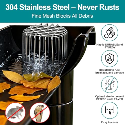 Image of Stainless Steel Drain Pipe Cover, Adjustable Outdoor Drain Protector for 2.5 inch-3 inch Pipes, Anti-Bird & Rodent Guard, Rust-Proof Mesh Drain Strainer for Leaves, Gutter Protector (2.5 inch 1 Pcs)