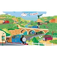 RoomMates Thomas The Train Chair Rail Removable Wall Mural - 10.5 feet X 6 feet