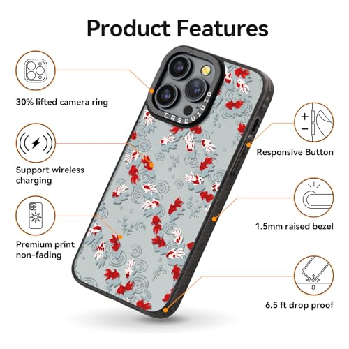 Coque iPhone 14 Pro Max robuste contre les rayures style mignon noir - 5