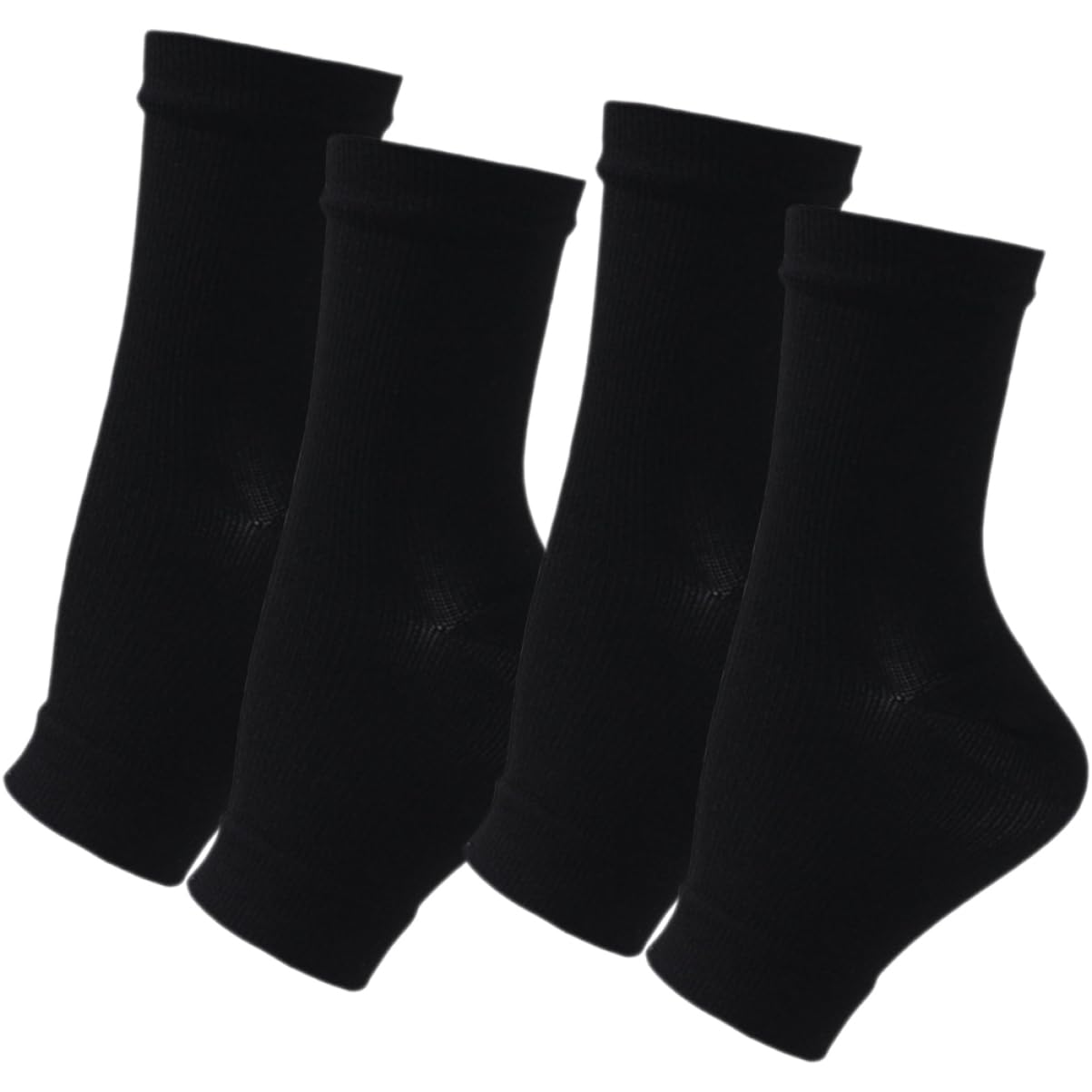WOFASHPURET 2 Pairs Breathable Ankle Compression Sleeves Elastic Ankle Brace Socks for Plantar Relief Stylish Design for Comfortable All Day Wear