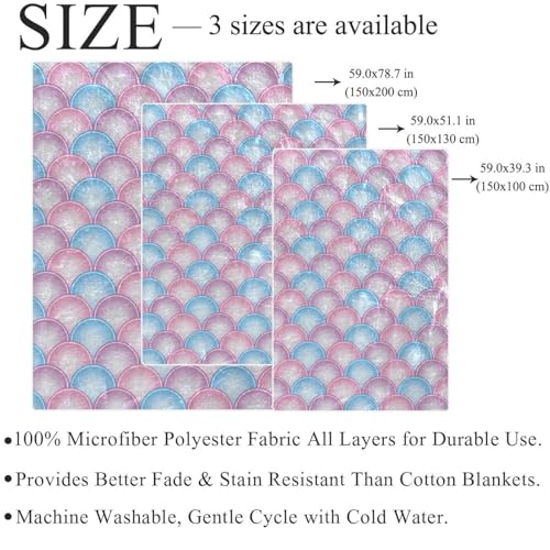 Couverture polaire écaille de poisson anti-froid jeté de canapé microfibre doux