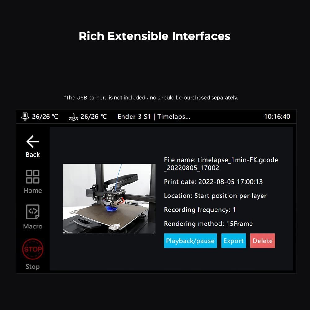 Creality Sonic Pad in Klipper Firmware Stampante 3D Smart Pad 7 pollici Touch Control Screen Migliorata Velocità di stampa e qualità per Creality Ender 3 V2/S1/S1 Pro e altre stampanti 3D