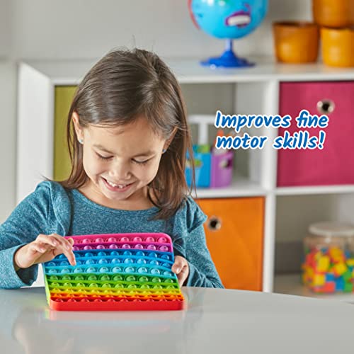 Image of Hand2mind Hundred Chart Bubble Sensory Toy, Push in Counting Bubbles, Multiplication Practice, Fine Motor Skills Toys for Kids, Multicolored