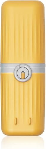 TECHPO Toothbrush Cup Toothbrush Case Wall Mounted Toothpaste Container Travel Rinsing Cup Storage (Color Yellow, Size 21 * 7.5)