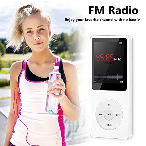 Aigital MP3 Player,16GB Portable MP3/MP4 Music Player HiFi Lossless Sound with Built-in Speaker, Voice Recorder, Photo Viewer, Video Player and the Games,Support up to 128GB TF Card(Include Earphones)