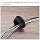 QUARKZMAN 10 Stück Snap-Gummi-Grommet-Stecker Montage Durchmesser 9,5 mm ID 6,5 mm Dichtung Anti-Kratz für elektrische Box Kabel Rohr Schwarz