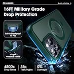 CASEKOO Designed for iPhone 13 Pro Case with Magnetic Invisible Stand [Military Drop Protection] [Compatible with MagSafe] Shockproof Slim Translucent Matte Case 6.1 Inch 2021, Green - Image 5