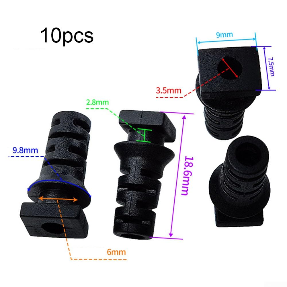 SPORTARC Cable Sleeve, Rubber Strain Relief Cord Protector, 3.5mm-Black, 3cm - Image 2
