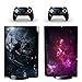 DolDer PS5 Autocollant pour console Sony PS5 et 2 manettes DualShock 0896