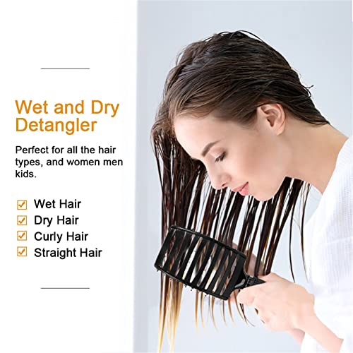 Pop Magic Detangling Hair Brush for Women and Kids Boar Bristle Paddle Brush for Blow Drying Wet Hair, Long, Thick, Curly - Image 3