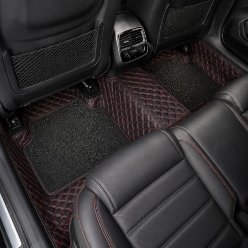 Image of 7D Car Floor Mat for Skoda Kushaq 2026 | Black Red