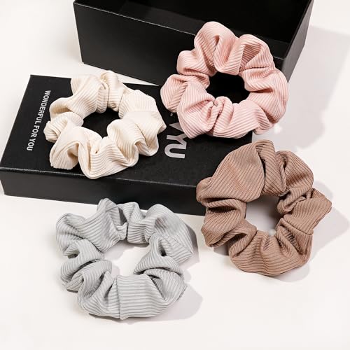 Image of Hair Ties Scrunchies for Women's, for Girls Big Scrunchies Both for Thick Hair or Thin Hair Curl Hair No Crease Ponytail Holder No Hurt Your Hair
