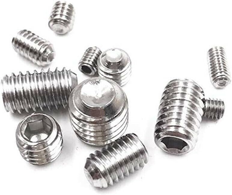 300PCS Metric Hex Socket Grub Screws Cup Point Assortment Set 304 Stainless Steel to M8 with Plastic Organizer Box Suitable for Small Repairs