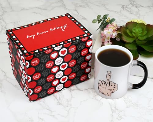 Taza mágica de cerámica negra cambiadora de color 320 ml miniatura 6