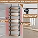 POKIPO 8 Tier Over The Door Pantry Organizer, 2 IN 1 Wall Mount or Hanging Spice Rack Seasoning Shelves with Adjustable Basket, Back of Door Organizer and Storage for Kitchen Cabinet and Room Closet