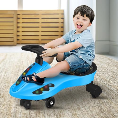 Image of StarAndDaisy Swing Car for Kids /Push Twister Car with Music /Kids Ride Ons /, Light & 360 Steering - Safe, Durable, and Fun Wiggle Car for Toddlers and Childrens - (Blue)