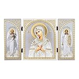NKlaus - Gottesmutter der Sieben Pfeile - Ikone Triptychon Christlich Reise Altar 16907
