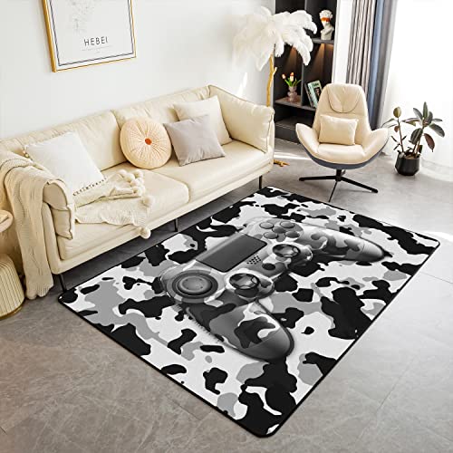 Loussiesd Spiel Modern Teppich 150x200cm Gamepad Camouflage Outdoor Teppich Home Decor Camo Spiel...