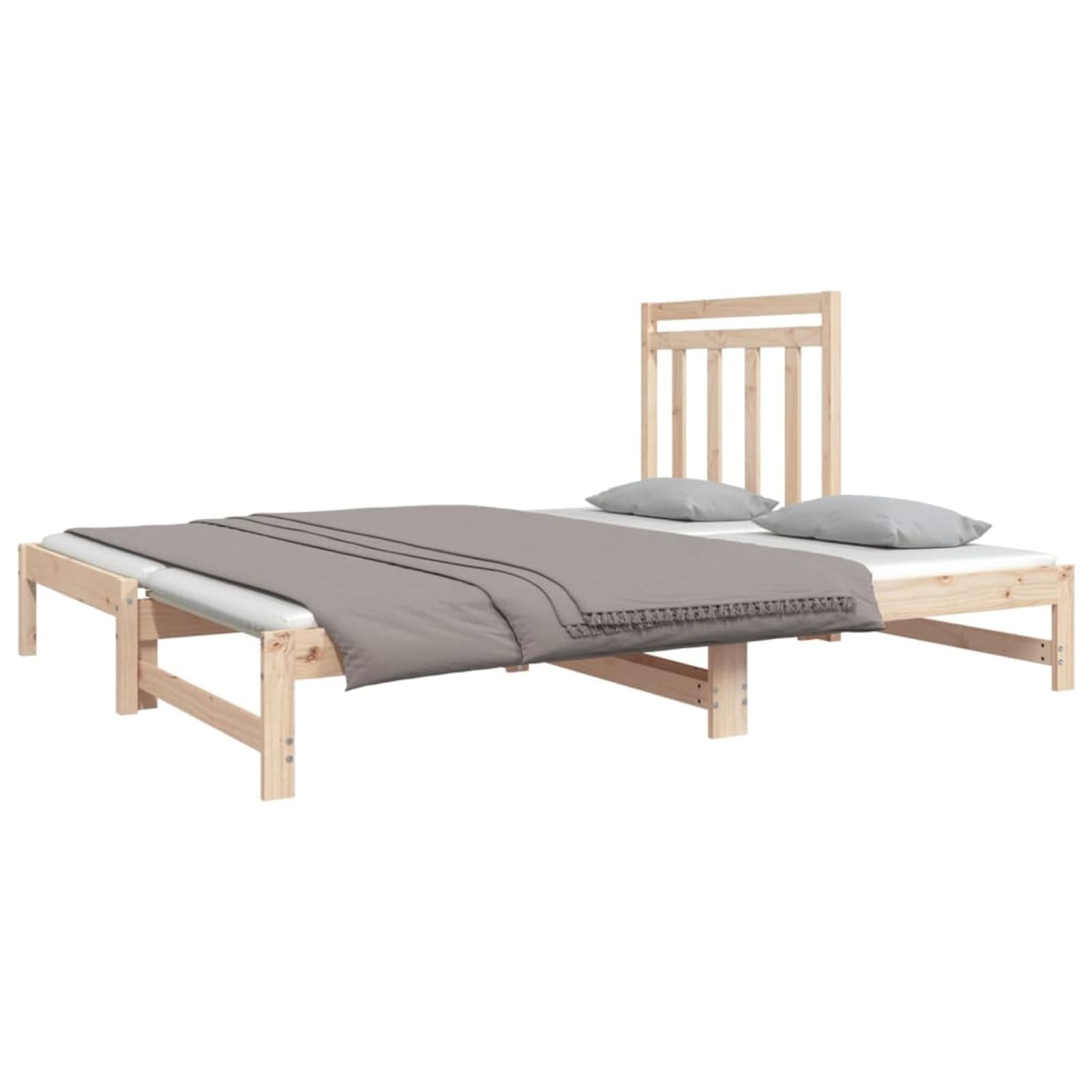 ATOMSTACK MAKER Set di 2 letti estraibili 90 x 190 cm, in legno massello di pino naturale, divano letto multifunzionale per adulti, ideale per ospiti e piccoli spazi, senza trattamento chimico