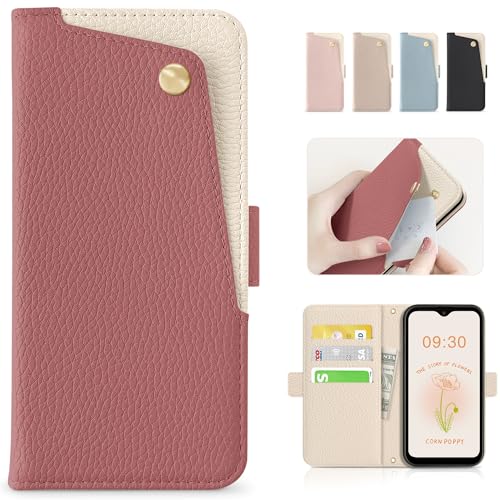 CASSYOOK 適用 aquos wish4 ケース 手帳型 アクオスwish4ケース 手帳型 財布型 カバー カードポケット付き ウィッシュ4 SH-52E ケース 全面保護 Sharp aquos wish4 スマホケース カード収納 横置きスタンド