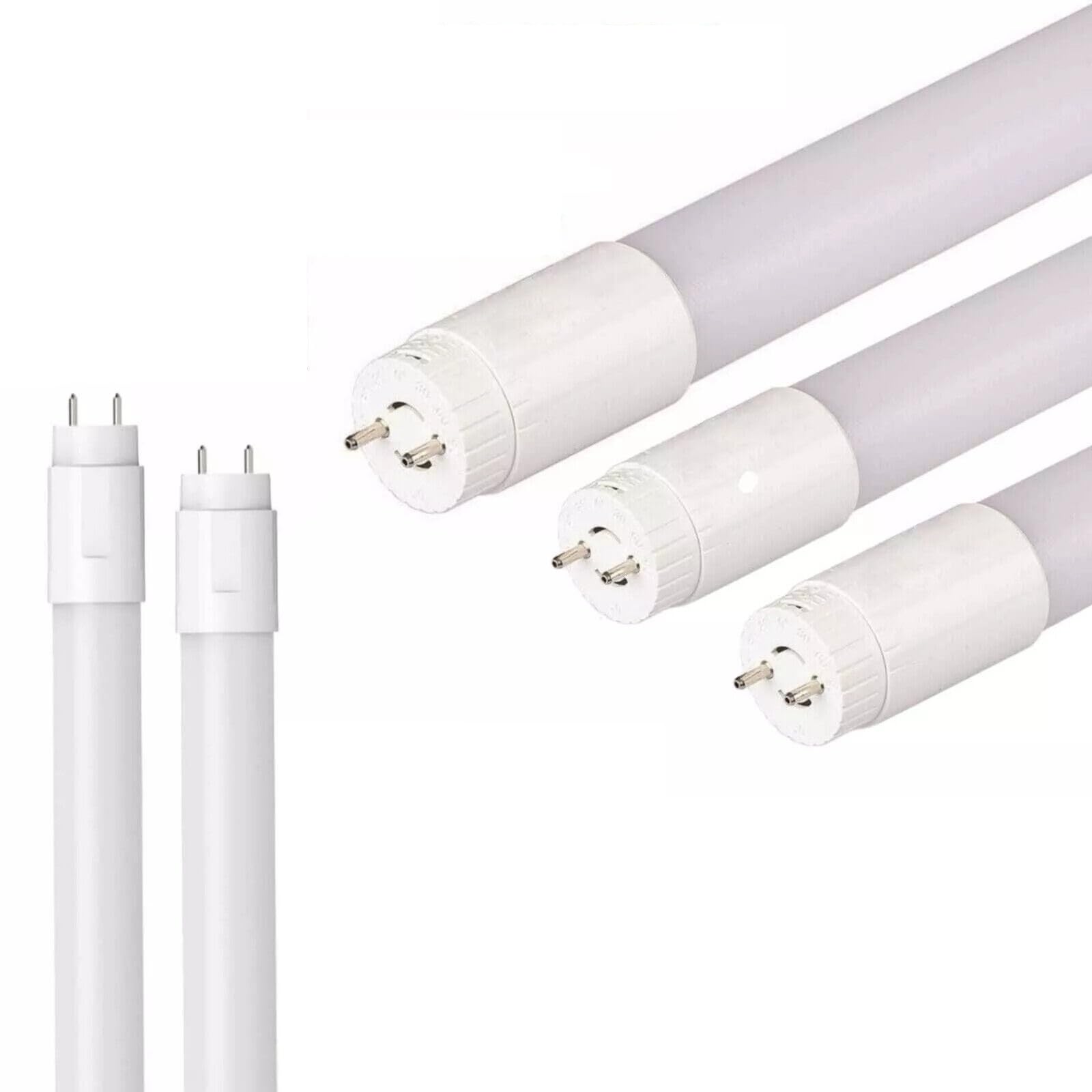 LED T8 Light Tube 4FT,5FT, Daylight White 5000K, Dual-End Powered Ballast Bypass,1440-2080Lumens 8W (26W Equivalent Fluorescent Replacement), Clear Cover,Lighting Tube Fixture (1, 6 FT)