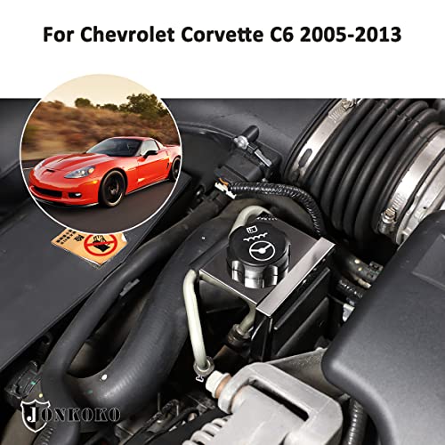 Image of Stainless Engine Bay Side Panel Cover for Corvette C6 2005-2013 Hood Engine Trim,Battery Baffle, Fuse Box,Guide Channel Cover,Engine Interior Accessories (Engine Steering Oil Pot Stopper Cover)