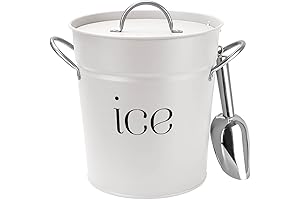 3Qt White Galvanized Ice Bucket: Perfect for Parties, BBQs, and Outdoor Use