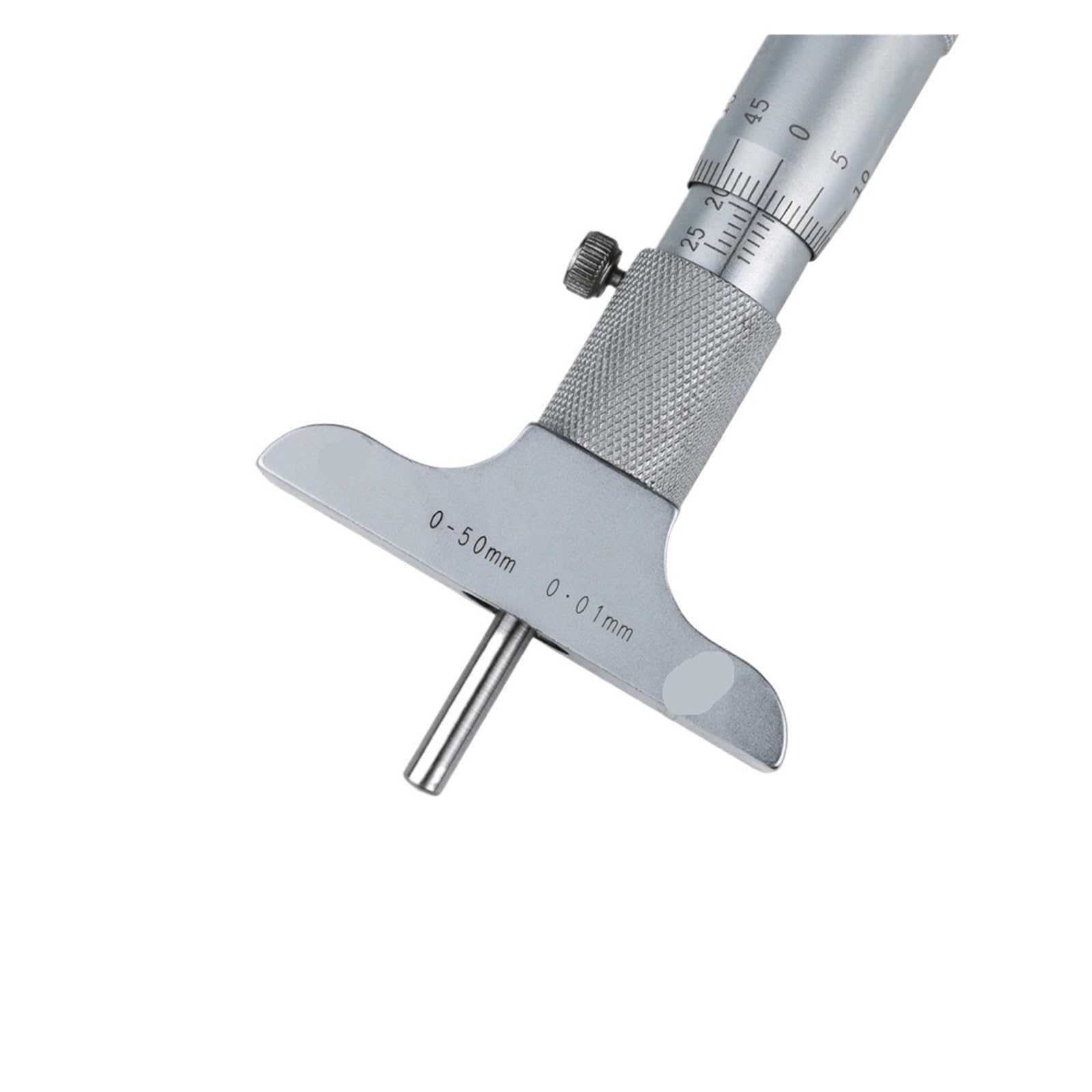 Micrómetro de profundidad Micrómetro de profundidad con cabezal esférico, varilla redonda con orificio de 0-50mm, calibre mecánico(Option 4)