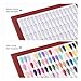 NMKL38 320 Nail Colors Chart Nail Gel Polish Display Book with 480 False Nail Tips Professional Salon Nail Color Swatches Nail Practice Card Board (Red)