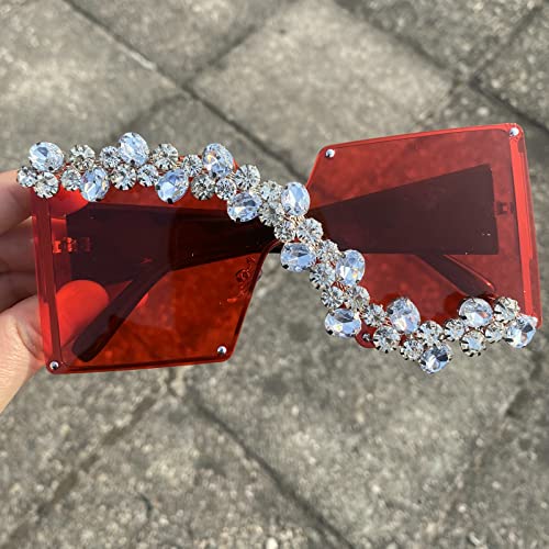 Image of mincl /Oversized Shield Sunglasses Woman 2019 Fashion Luxury Shades UV400 Vintage Flat Top Futuristic Sunglasses