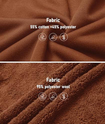 Image of SCODI Hoodies for Men Heavyweight Fleece Sweatshirt - Full Zip Up Thick Sherpa Lined Hooded Sweatshirts