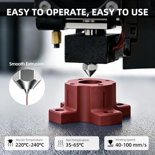 Image of PLA-CF Carbon Fiber PLA 3D Printer Filament 1.75mm 1KG Red